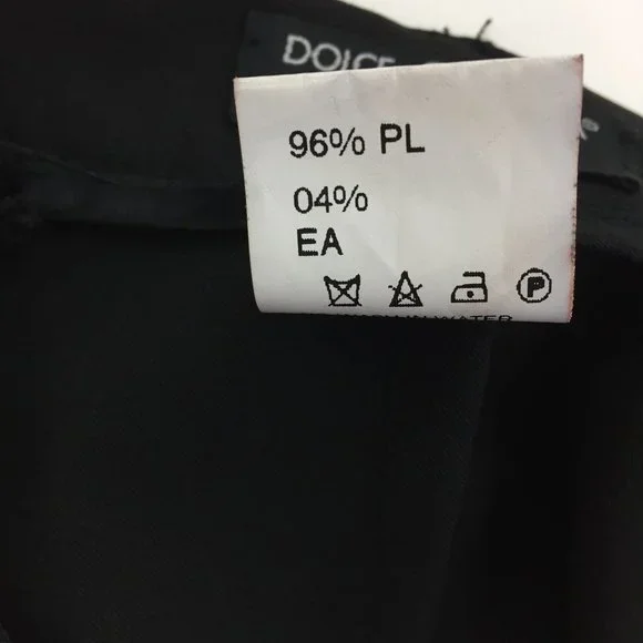 D&G DOLCE & GABBANA Basic Italy Black High Slit Front Skirt - Picture 3 of 16